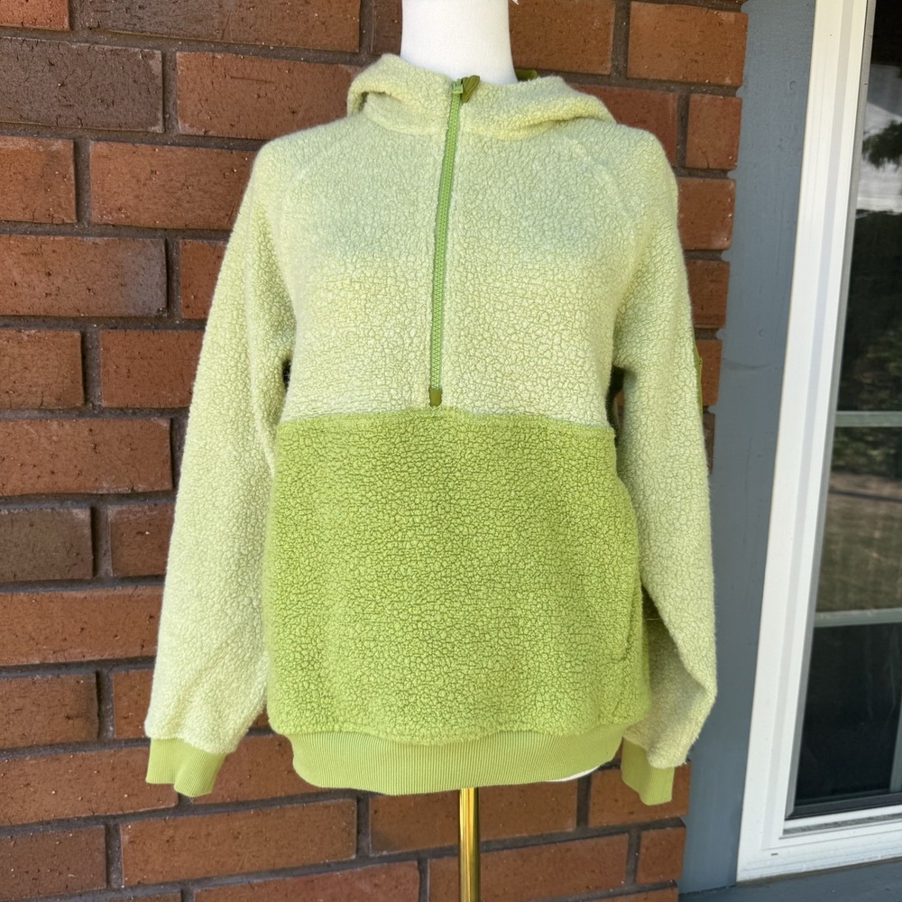 Outdoor‎ Voices MegaFleece Sweatshirt Sherpa 1/2 Zip | Green | Womens Small